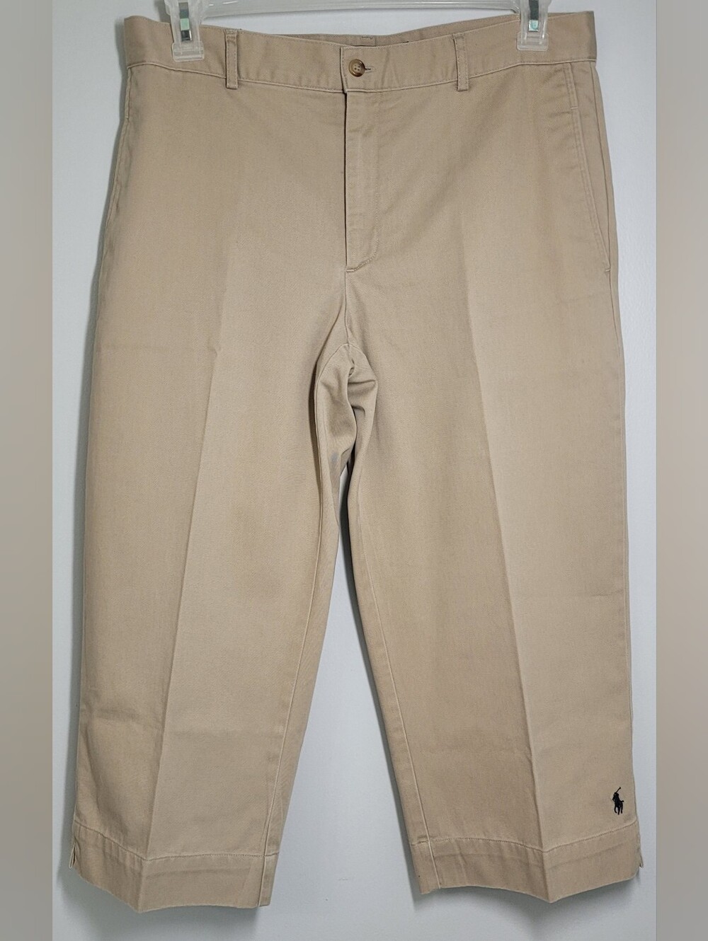 Ralph Lauren Beige/Tan Classic Chino Cropped Pants Size 14 NWOT